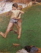 Paul Gauguin chidren wrestling France oil painting artist